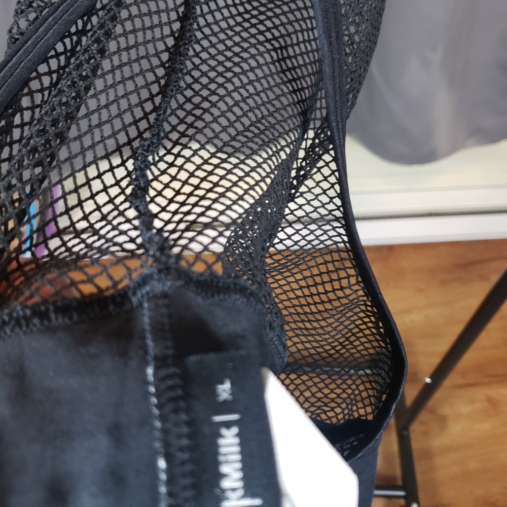 BLACKMILK CENTRE STAGE BODYSUIT XL BLACK FISHNET RAVE - Picture 8 of 8